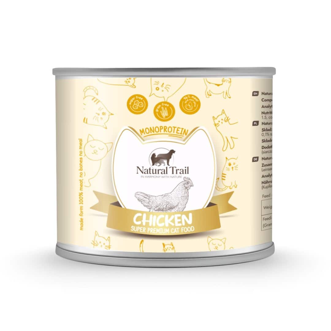 NATURAL TRAIL Cat Monoprotein with Chicken 185g