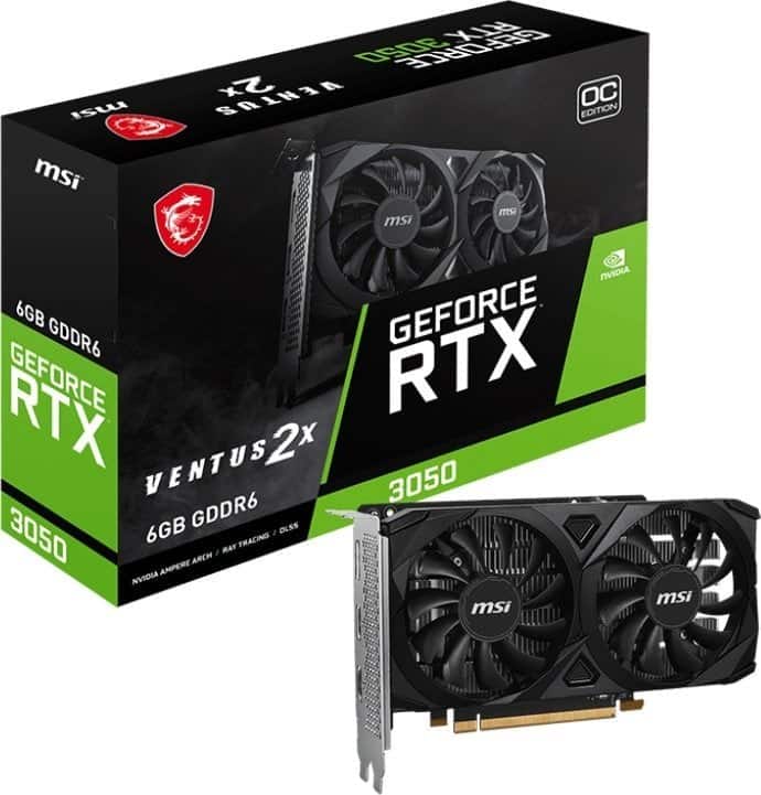 Karta graf. MSI GeForce RTX 3050 VENTUS 2X E 6G OC — zdjęcie 1 z 4