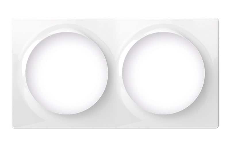 Podwójna ramka ozdobna FIBARO Double Cover Plate, biała (FG-Wx-PP-0003)