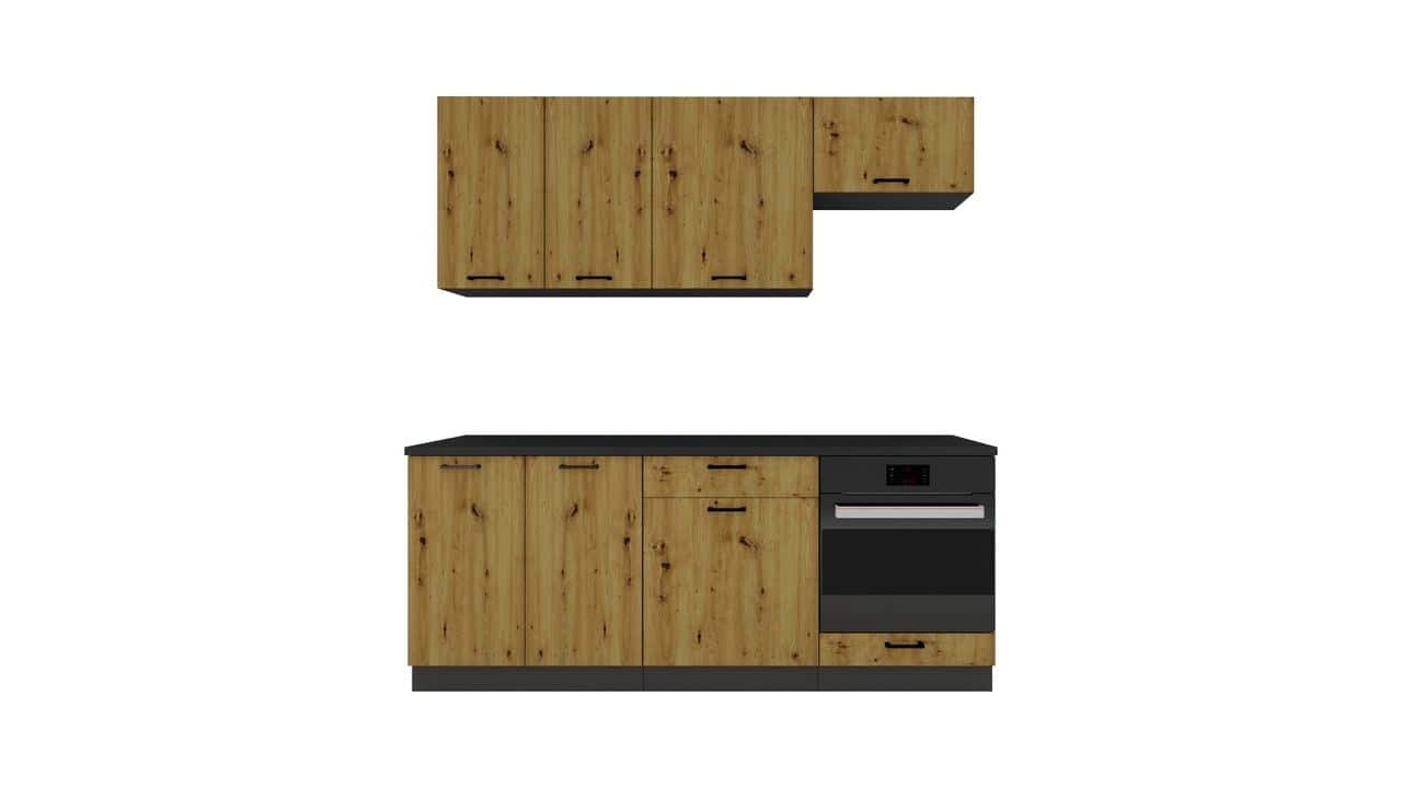 Zestaw mebli kuchennych Cosmo Design ANIKA dąb artisan/grafit 2,0 — zdjęcie 1 z 8