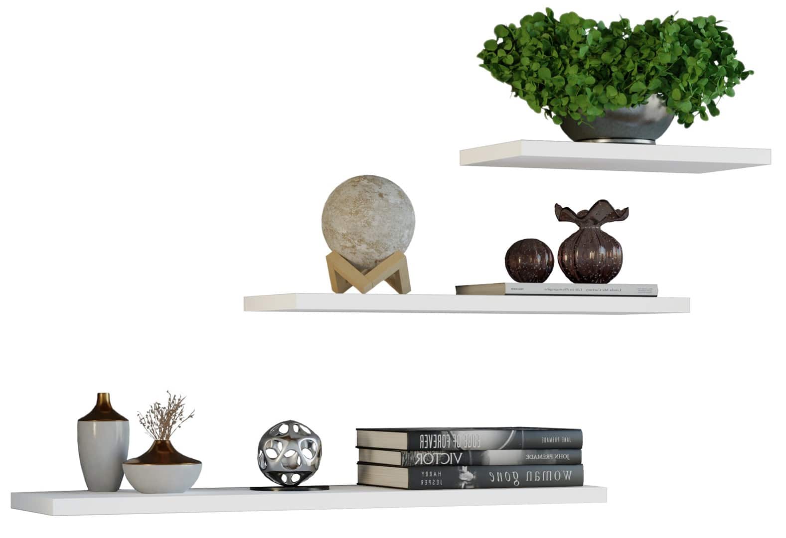 Zestaw 3x półka wisząca TOBI 3P 60x15xH1,8 biel — zdjęcie 1 z 4