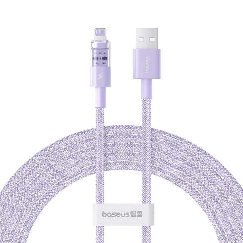 Kabel Baseus Gem Typ USB typ A - Lightning 2.4A 2m (fioletowy) — zdjęcie 1 z 7