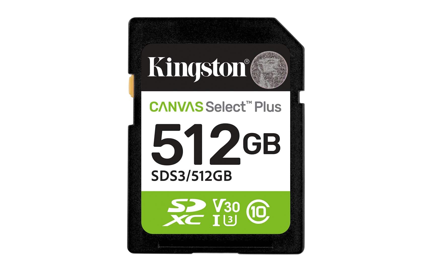 KINGSTON SDXC 512GB Canvas Select Plus Gen3 150MB/s — zdjęcie 1 z 4