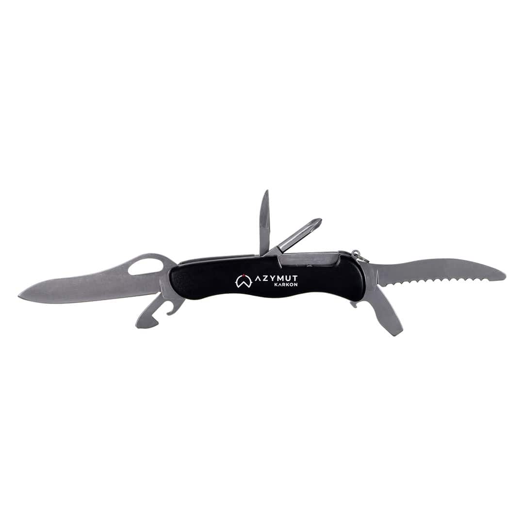 Scyzoryk AZYMUT Karkon - 9 narzędzi, 113 mm czarny — zdjęcie 1 z 6