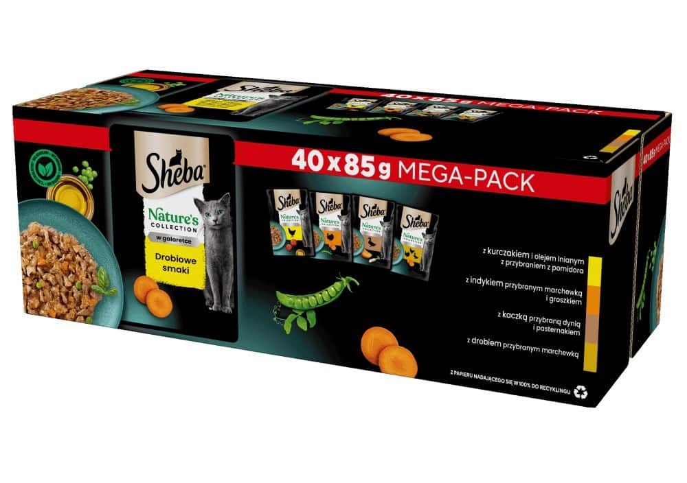 SHEBA Nature's Collection drobiowe smaki w galarecie- Drób - Adult- Mokra karma dla kota- 40x85 — zdjęcie 1 z 8