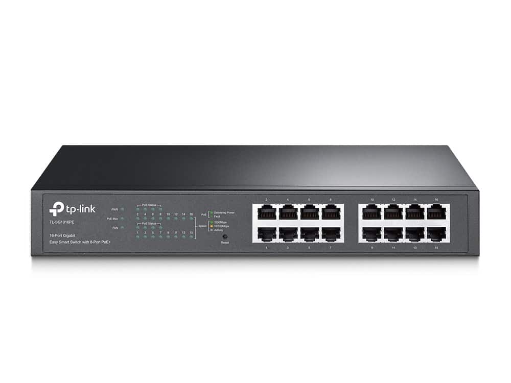 Switch TP-LINK TL-SG1016PE 16-portowy 10/100/1000Mbps — zdjęcie 1 z 4