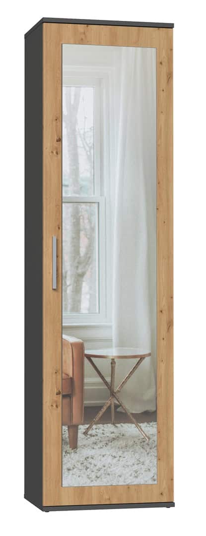 DUO SZAFA Z LUSTREM ANTRACYT/ARTISAN KOMPLET — zdjęcie 1 z 3