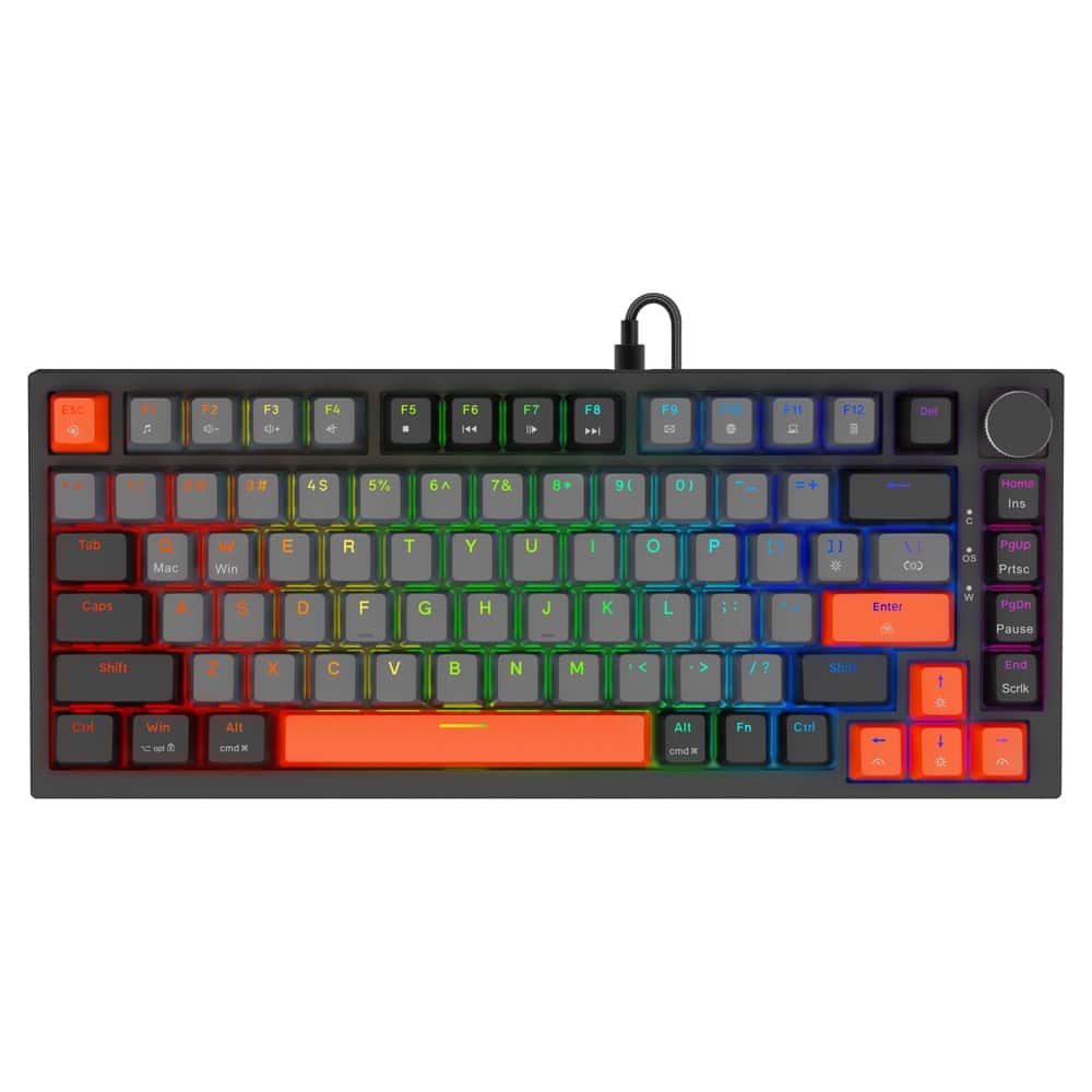 SAVIO KLAWIATURA MAGNETYCZNA ASTRAL BLACK OUTEMU WHITE JADE RGB 3 KOLORY KEYCAPÓW — zdjęcie 1 z 8