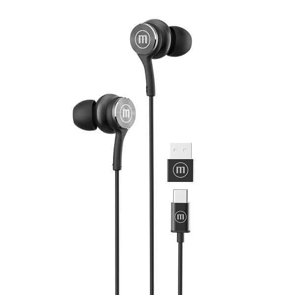 MAXELL XC1 Słuchawki przewodowe USB-C czarne — zdjęcie 1 z 2