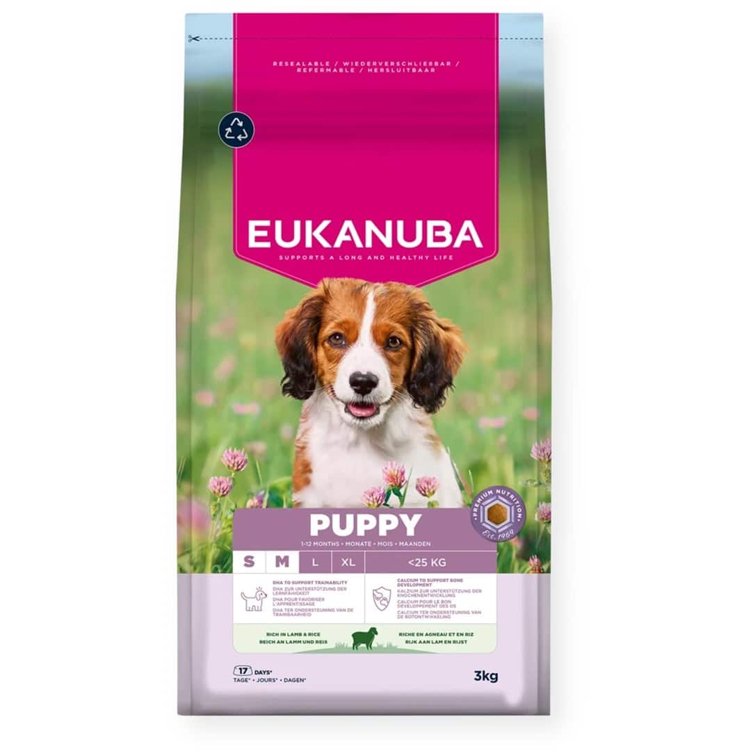 EUKANUBA Puppy&Junior Small/Medium Lamb & Rice 3kg — zdjęcie 1 z 3