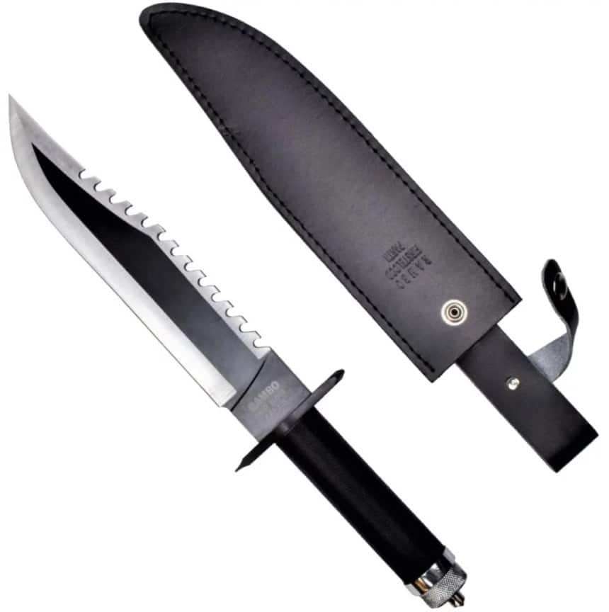 Nóż Rambo II Cinema Classic 400 mm z pochwa skórzan — zdjęcie 1 z 6