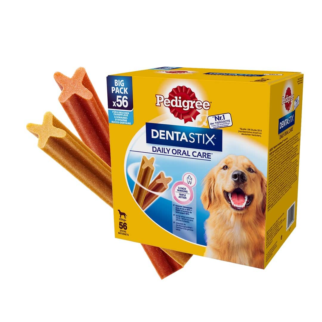 PEDIGREE Dentastix Maxi Big Pack 56 sztuk - przysmak dentystyczny dla psów ras dużych  - 8x270 g