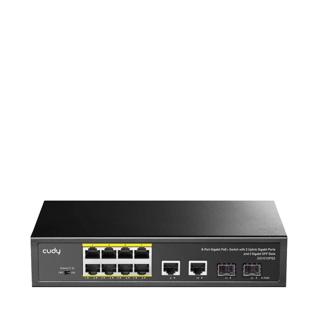 Switch CUDY GS1010PS2 8-GbE PoE 2 porty — zdjęcie 1 z 5