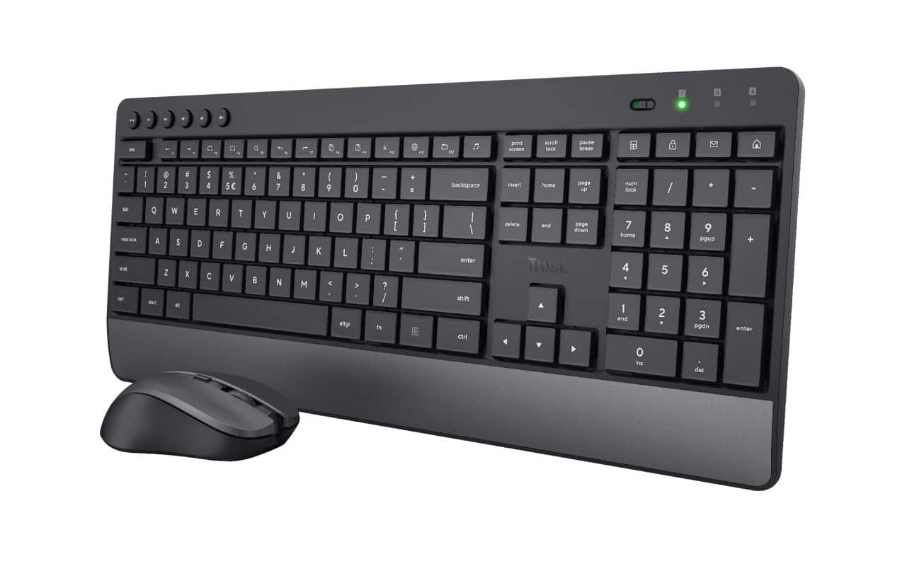 Klawiatura i mysz TRUST TREZO WIRELESS DESKSET ECO US — zdjęcie 1 z 6