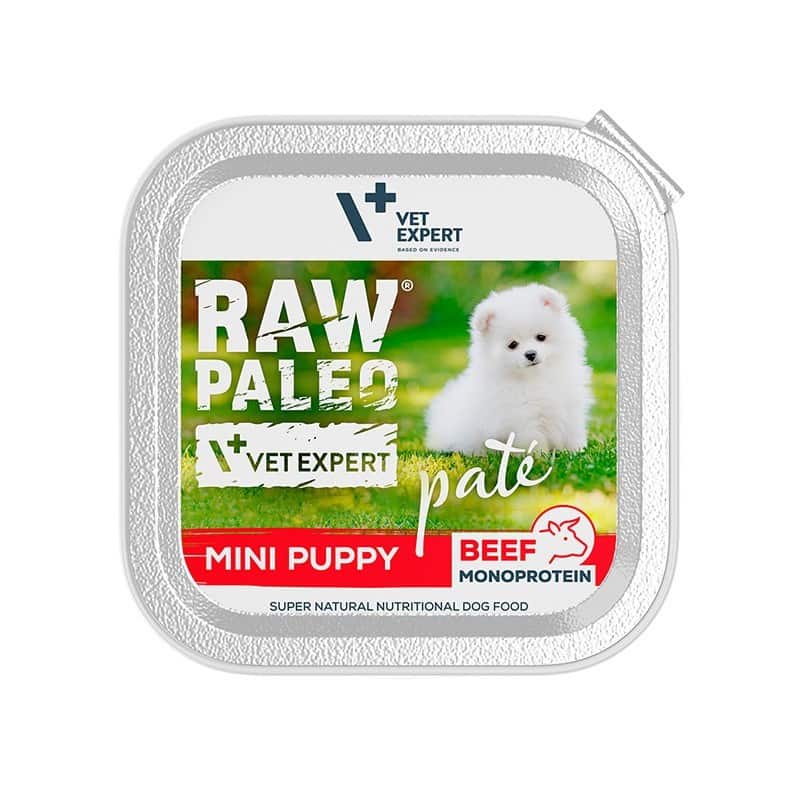 VetExpert Raw Paleo Wołowina Pate Mini Puppy alu tray 150g — zdjęcie 1 z 4