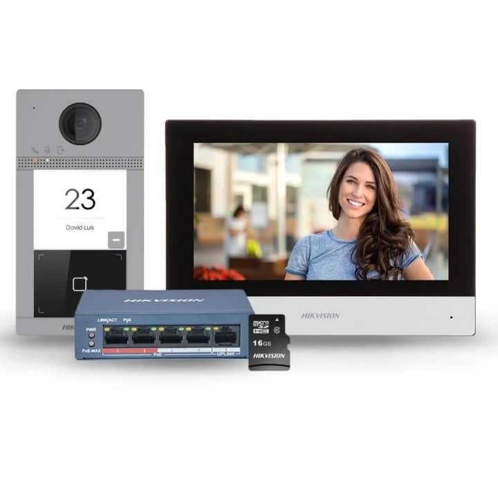 ZESTAW WIDEODOMOFONOWY HIKVISION DS-KIS604-S — zdjęcie 1 z 3