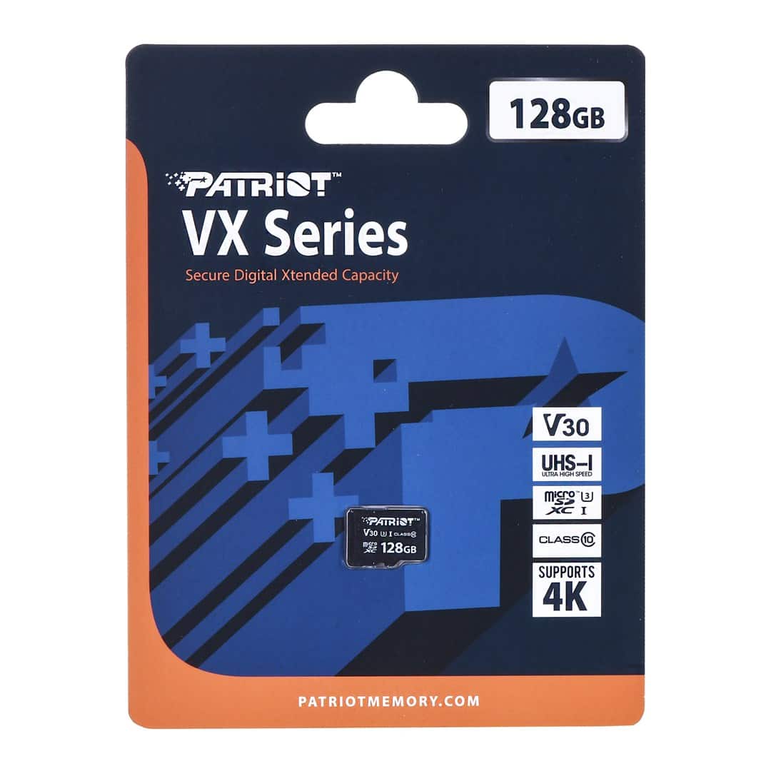 Patriot VX Micro SDXC 128GB 90/80 MB/s V30 U3 UHS-I — zdjęcie 1 z 2