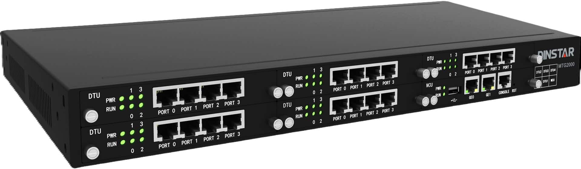 Dinstar MTG2000-8E1 - Digital VoIP Bramka, 8* E1/T1, 1U chassis, SIP, PRI, SS7, Redundant power supplies — zdjęcie 1 z 2