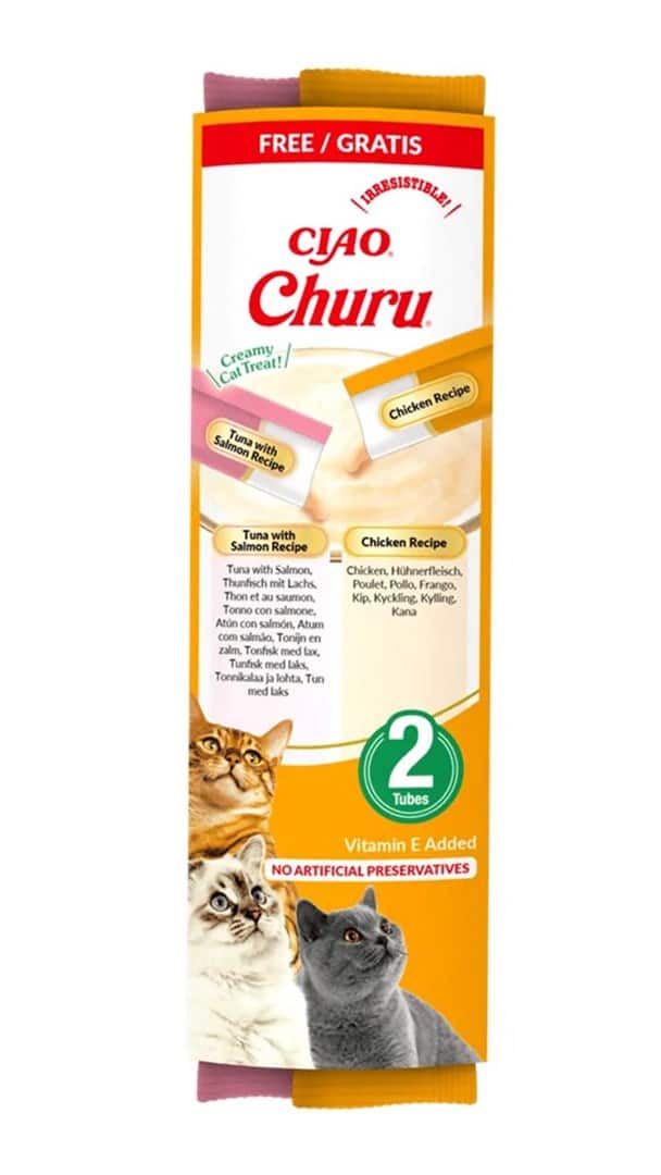 INABA CAT CHURU SNACK PUREE 2x14g - Ryby