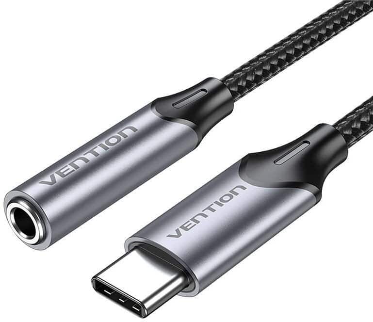 Przejściówka audio Vention USB-C do gniazda słuchawkowego 3,5 mm z adapterem DAC ze stopu aluminium 1m — zdjęcie 1 z 2