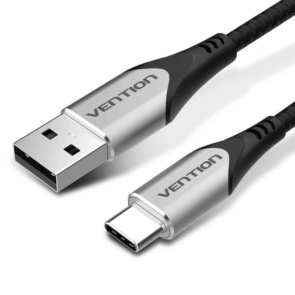 Kabel USB-A do USB-C Vention 3A 480Mbps 1m szary