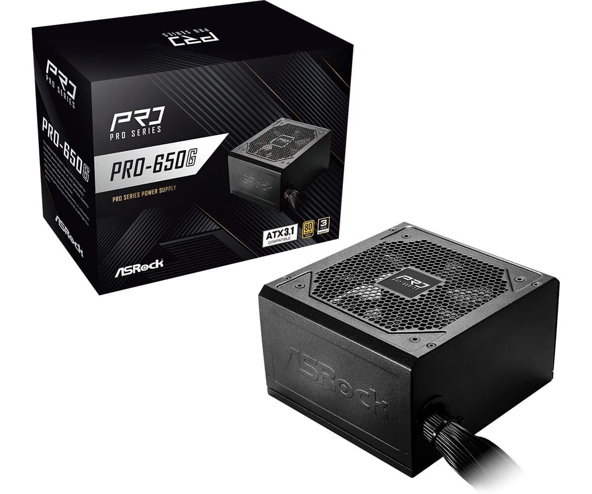 Zasilacz ASRock PRO-650G 650W 80 PLUS Gold — zdjęcie 1 z 5