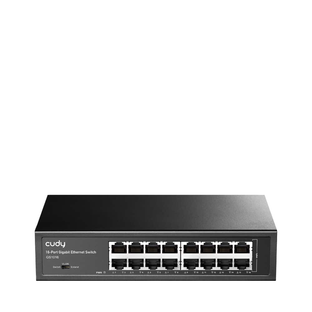 Switch CUDY GS101016 - Czarny, 100-240V — zdjęcie 1 z 4