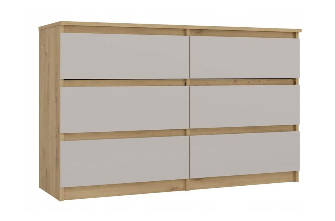 M6 MALWA KOMODA 120CM 6 SZUFLAD KASZMIR — zdjęcie 1 z 8
