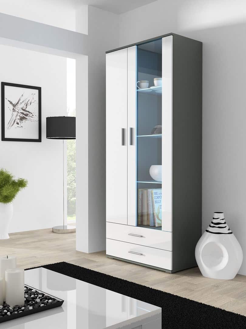 Witryna SOHO S6 2D2S szary/biały połysk — zdjęcie 1 z 5