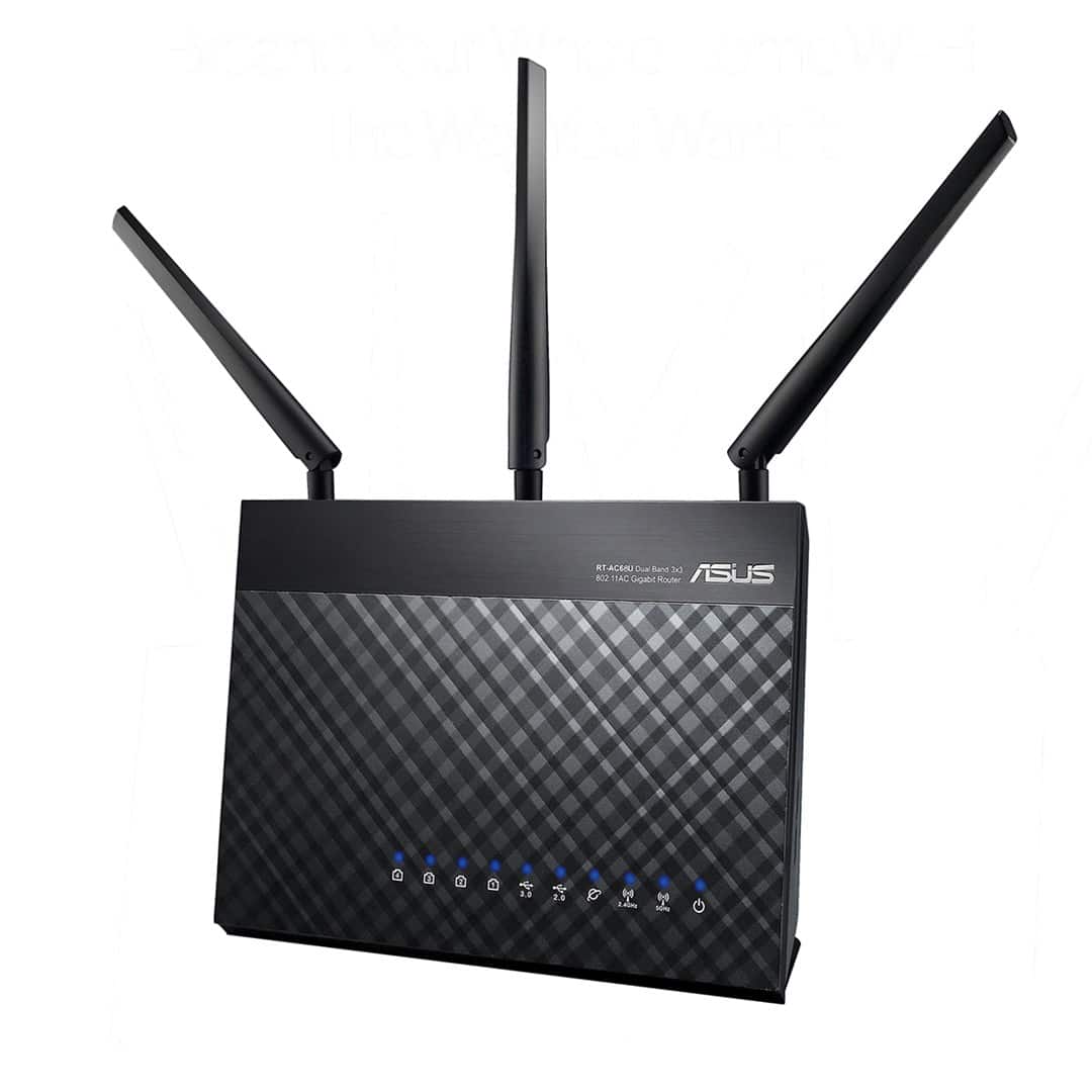 Router ASUS DSL-AC68U (ADSL, VDSL2, xDSL; 2,4 GHz, 5 GHz) — zdjęcie 1 z 5