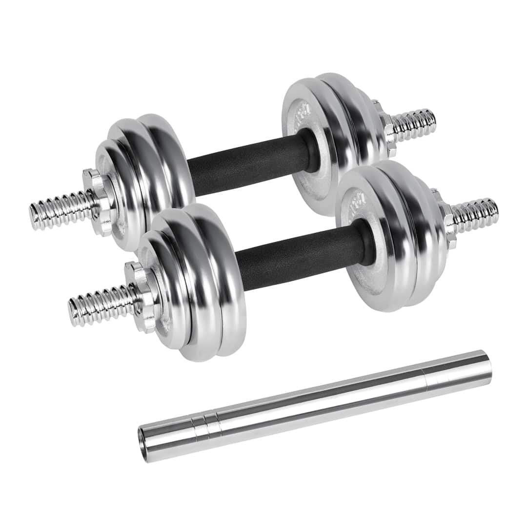 REBEL ACTIVE Hantle Regulowane Chromowane 15 kg — zdjęcie 1 z 6