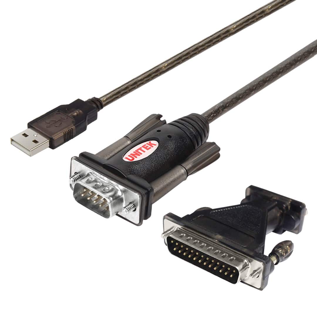 UNITEK ADAPTER KONW. USB 1XRS-232 DB9F/DB25M — zdjęcie 1 z 3