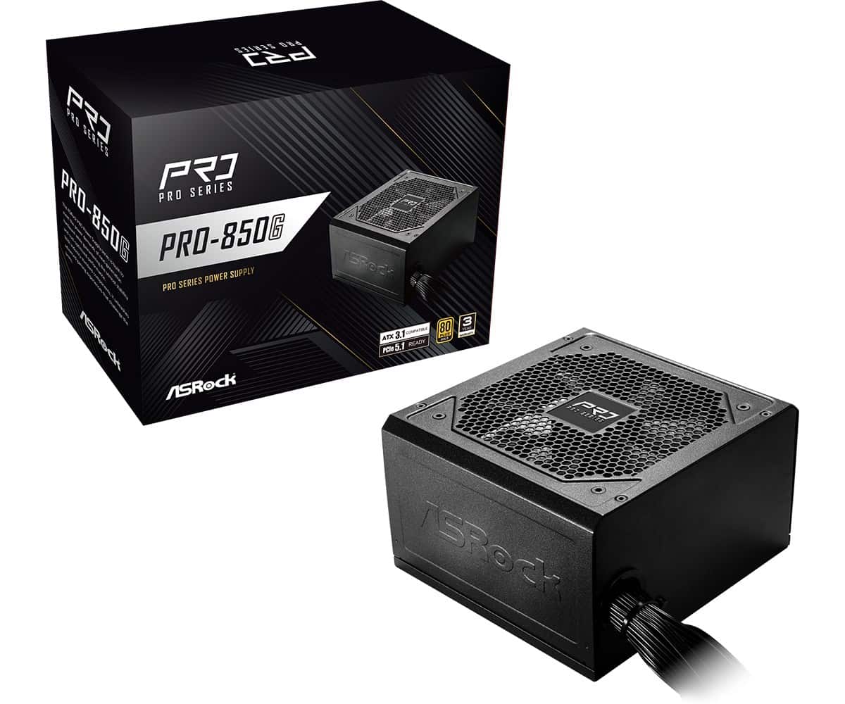 Zasilacz ASRock PRO-850G 850W 80 PLUS Gold — zdjęcie 1 z 8