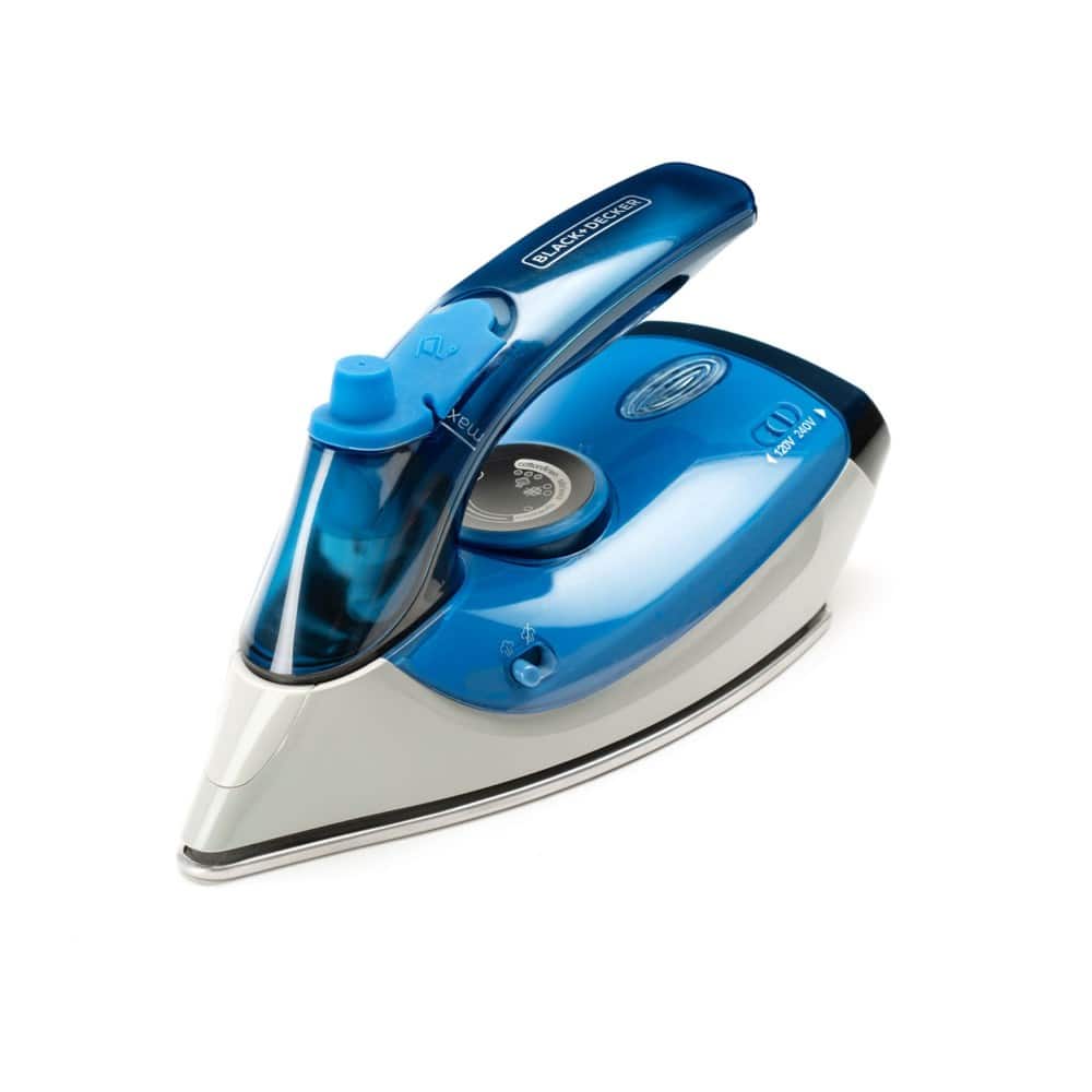 Żelazko turystyczne Black+Decker BXIR1000E (1000W; niebiesko-srebrny) — zdjęcie 1 z 3