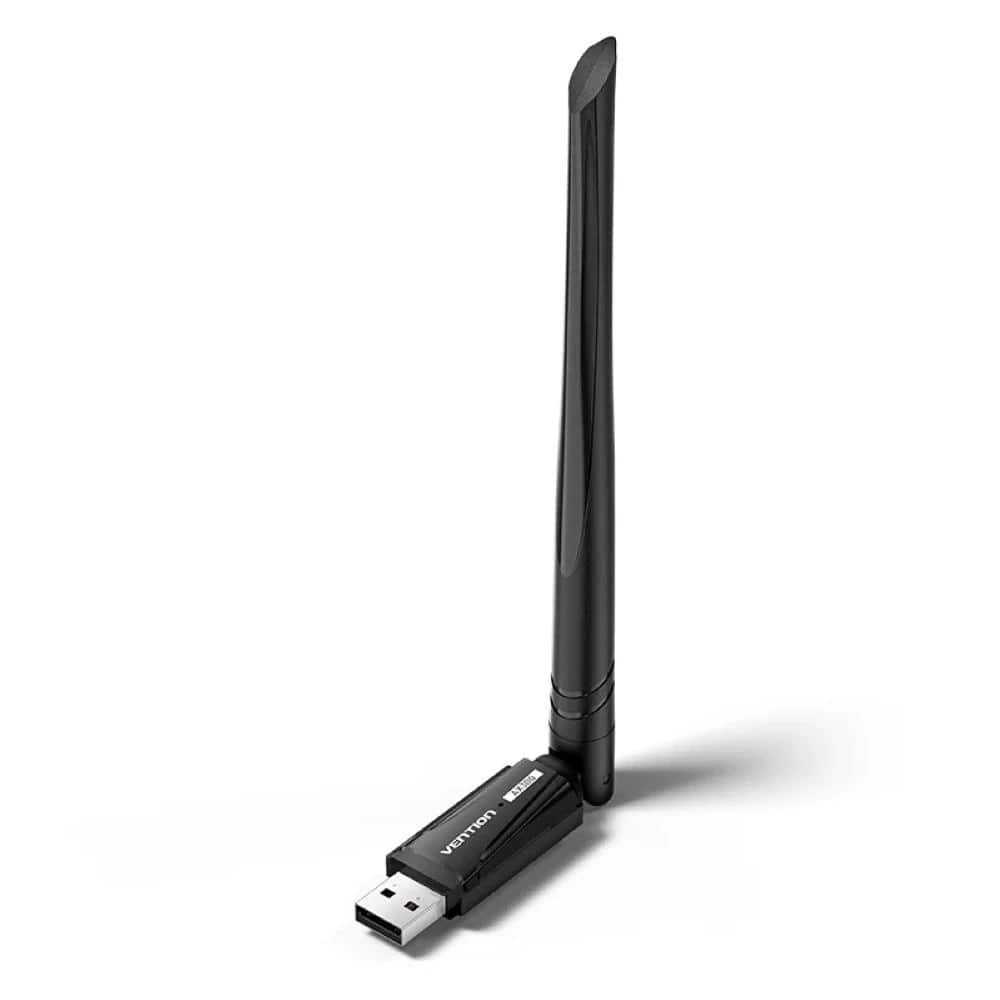 Karta sieciowa Vention AX300 USB Wi-Fi 6 2.4GHz z anteną czarny — zdjęcie 1 z 4