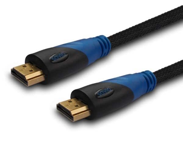 Kabel SAVIO cl-49 (HDMI M - HDMI M; 5m; kolor czarny) — zdjęcie 1 z 2