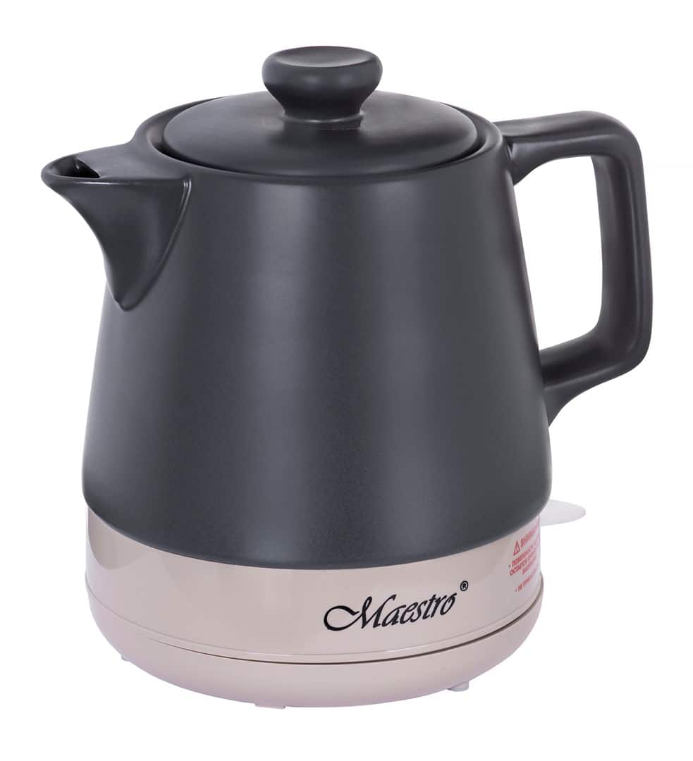 Czajnik elektryczny ceramiczny MAESTRO MR-071-BLACK, 1 l, czarny — zdjęcie 1 z 5