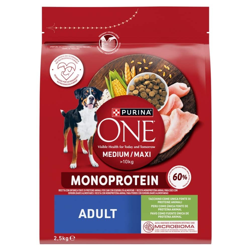 PURINA ONE MED/MAX Adult Monoprotein Turkey 2,5kg — zdjęcie 1 z 3