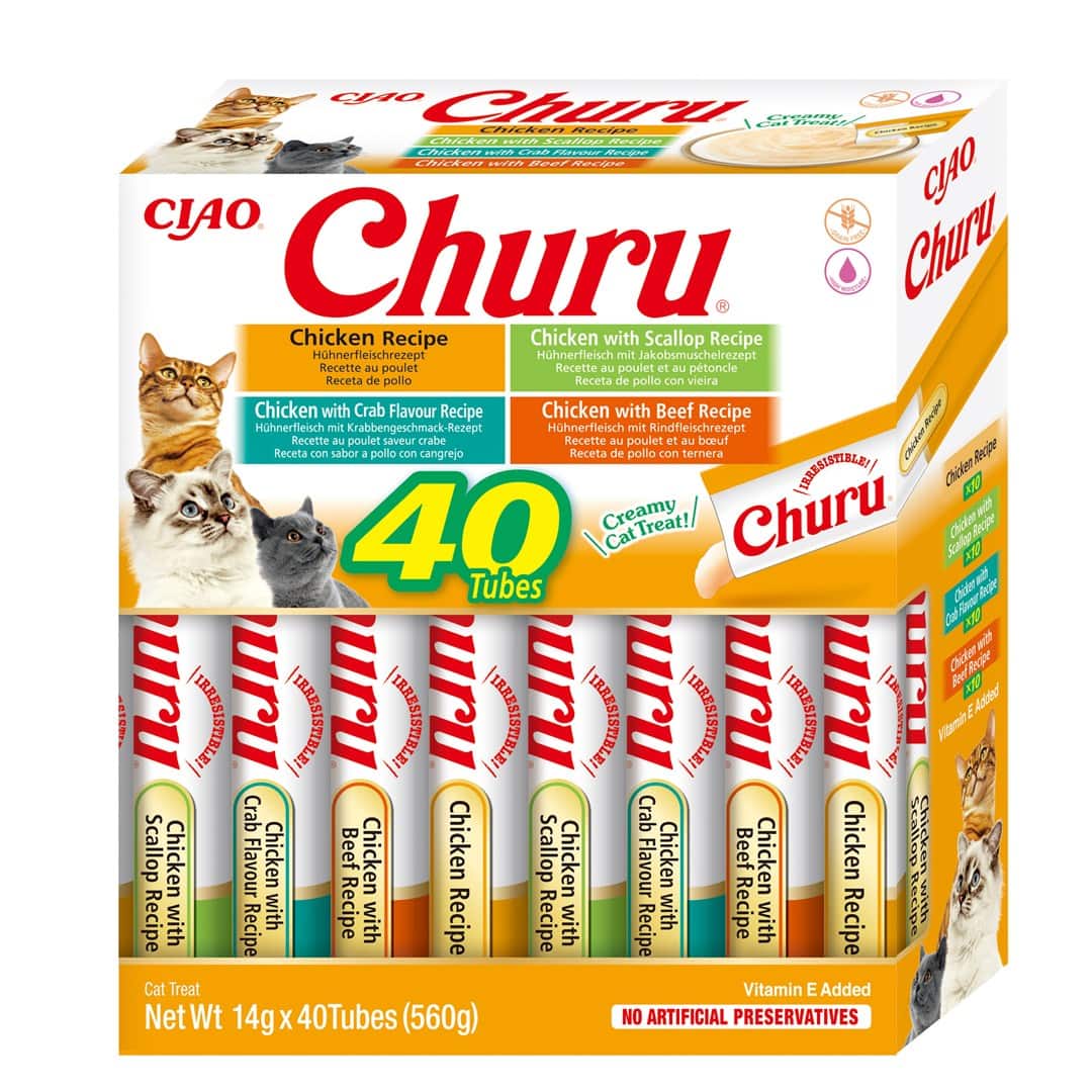 INABA CAT CHURU VARIETIES kurczak - przysmak dla kota 40x14 g — zdjęcie 1 z 6