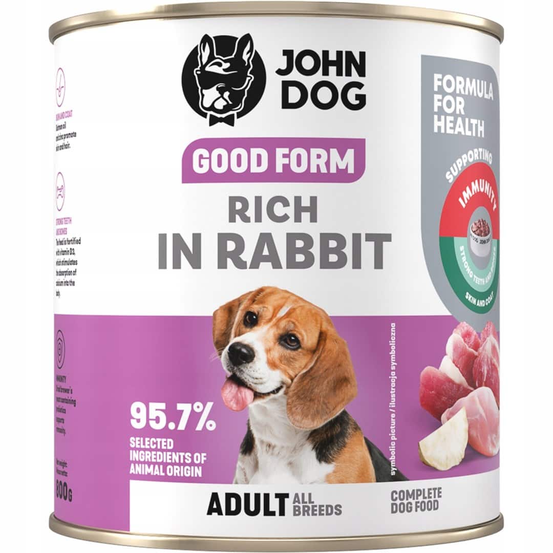 John Dog GOOD FORM DOROSŁY W KRÓLIKA KARMA 800g — zdjęcie 1 z 2