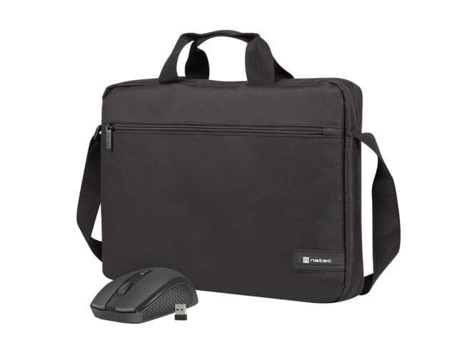 NATEC TORBA DO LAPTOPA WALLAROO 2 15.6" Z MYSZKĄ BEZPRZEWODOWĄ NTO-2051 — zdjęcie 1 z 8