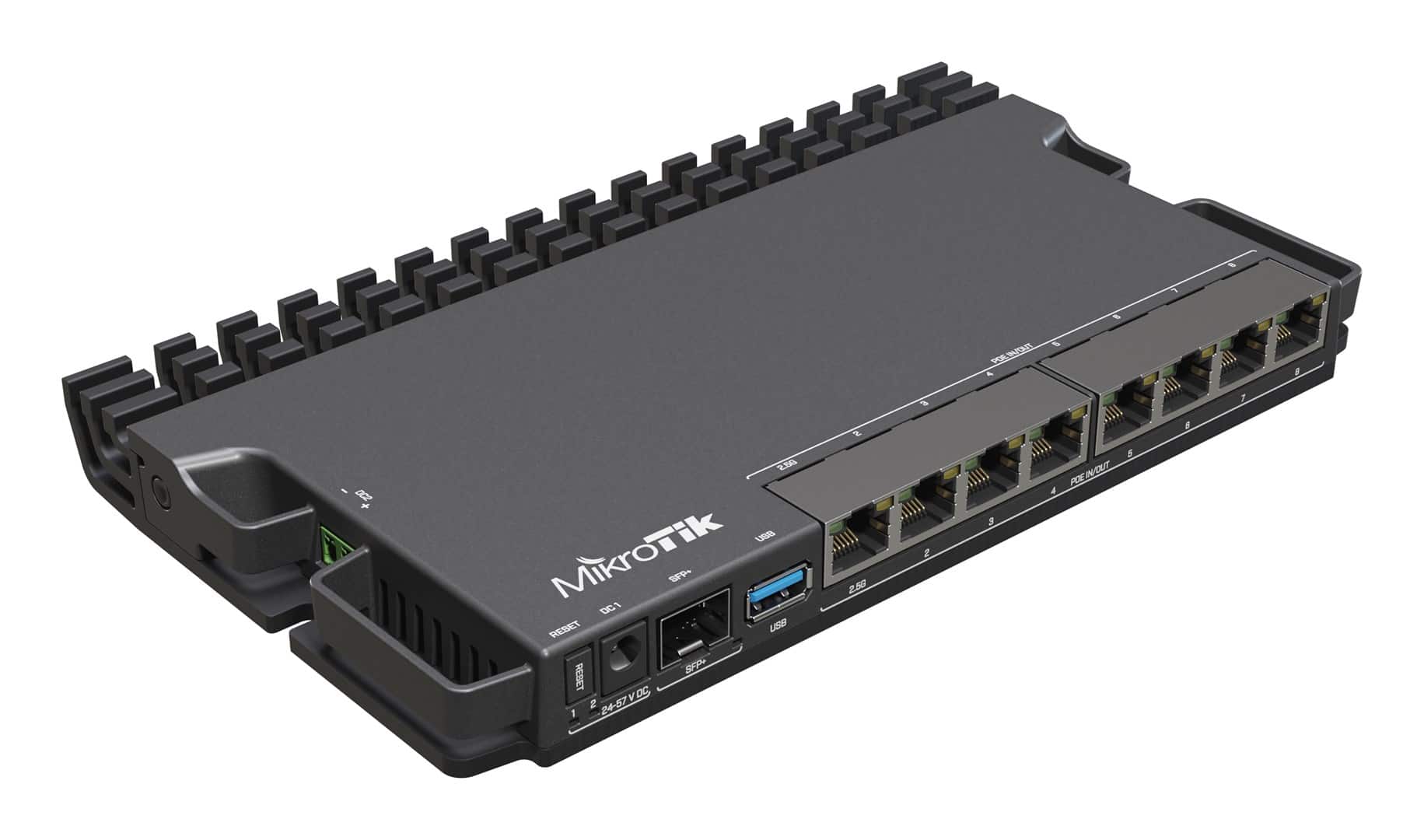 Router Mikrotik RB5009UPr+S+IN Total Ethernet  Ports:9; Architecture:ARM 64bit; CPU core:4 — zdjęcie 1 z 3