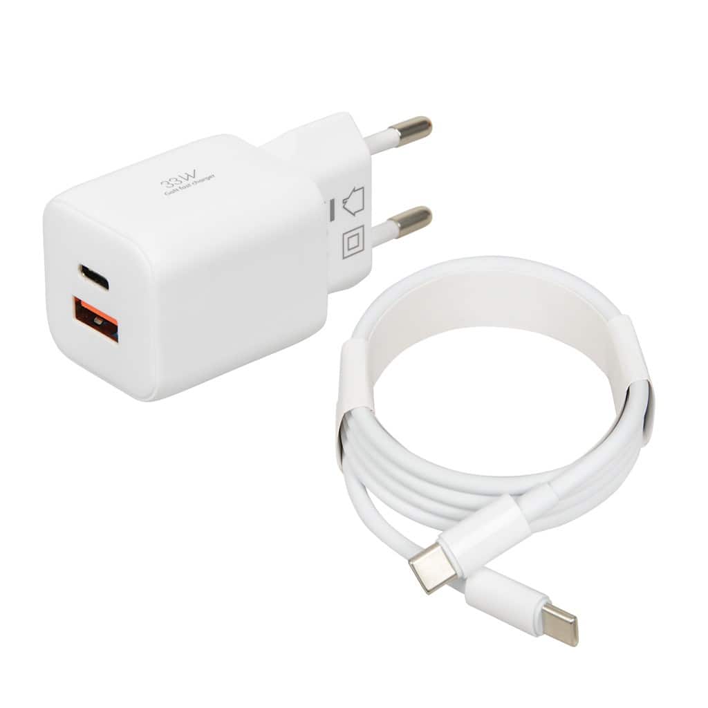 IBOX ŁADOWARKA UNIWERSALNA C-42 GAN PD33W USB A+C WHITE — zdjęcie 1 z 6