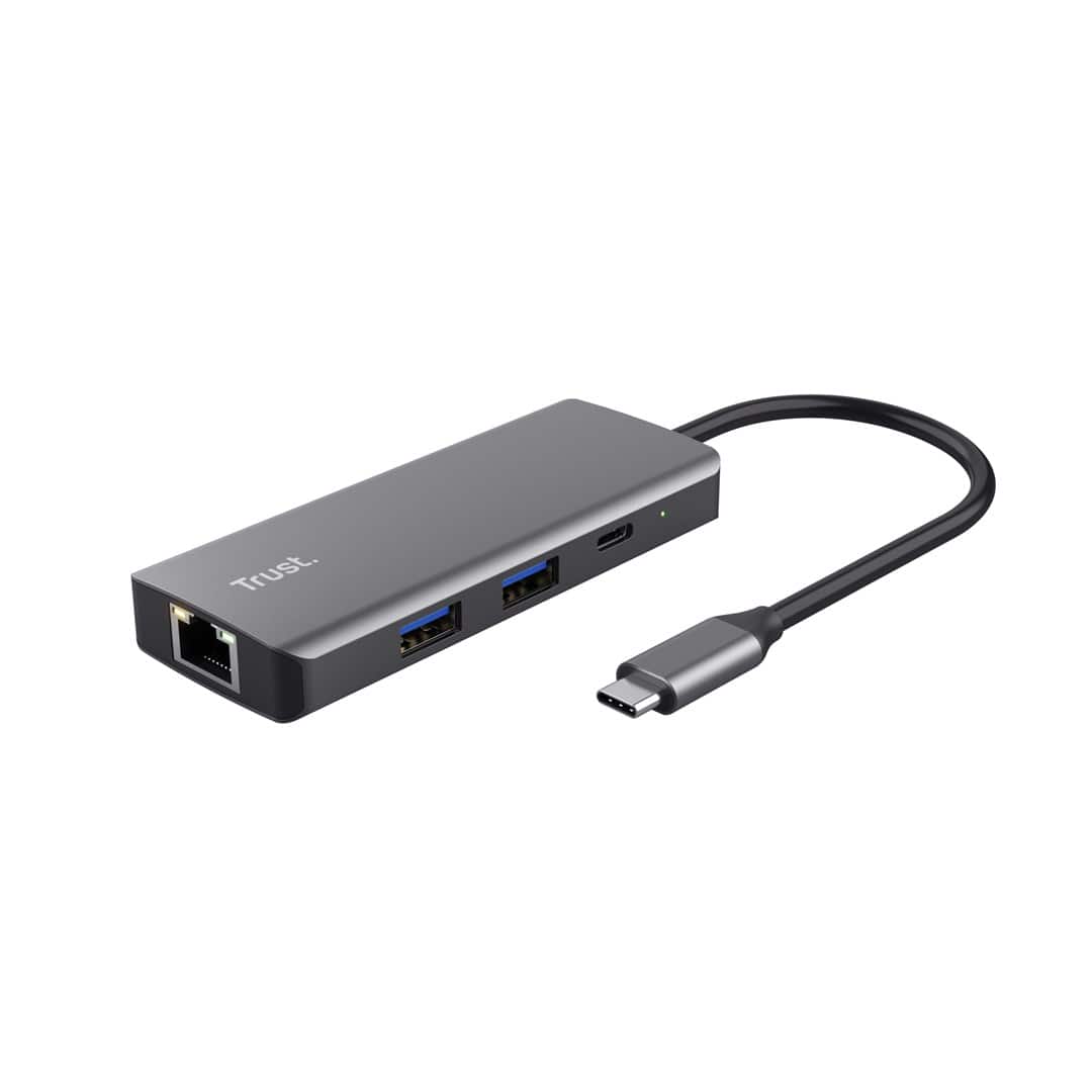 Multi-Port Adapter Trust DALYX 6-IN-1 USB-C Silver — zdjęcie 1 z 8