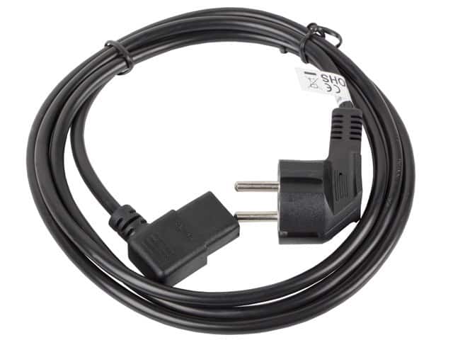 Kabel Lanberg CA-C13C-12CC-0018-BK (C13 / IEC C13 / IEC 320 C13 F - Schuko M; 1,8m; kolor czarny) — zdjęcie 1 z 3