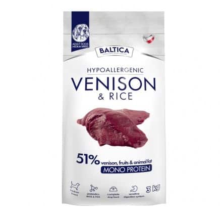 BALTICA NUTRACEUTIC Hypoallergenic Venison & rice M  3kg — zdjęcie 1 z 2
