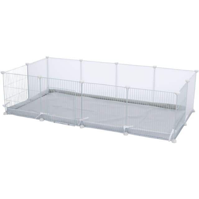 Wybieg domowy biały 140x35x70cm, dla kawii/królików — zdjęcie 1 z 8