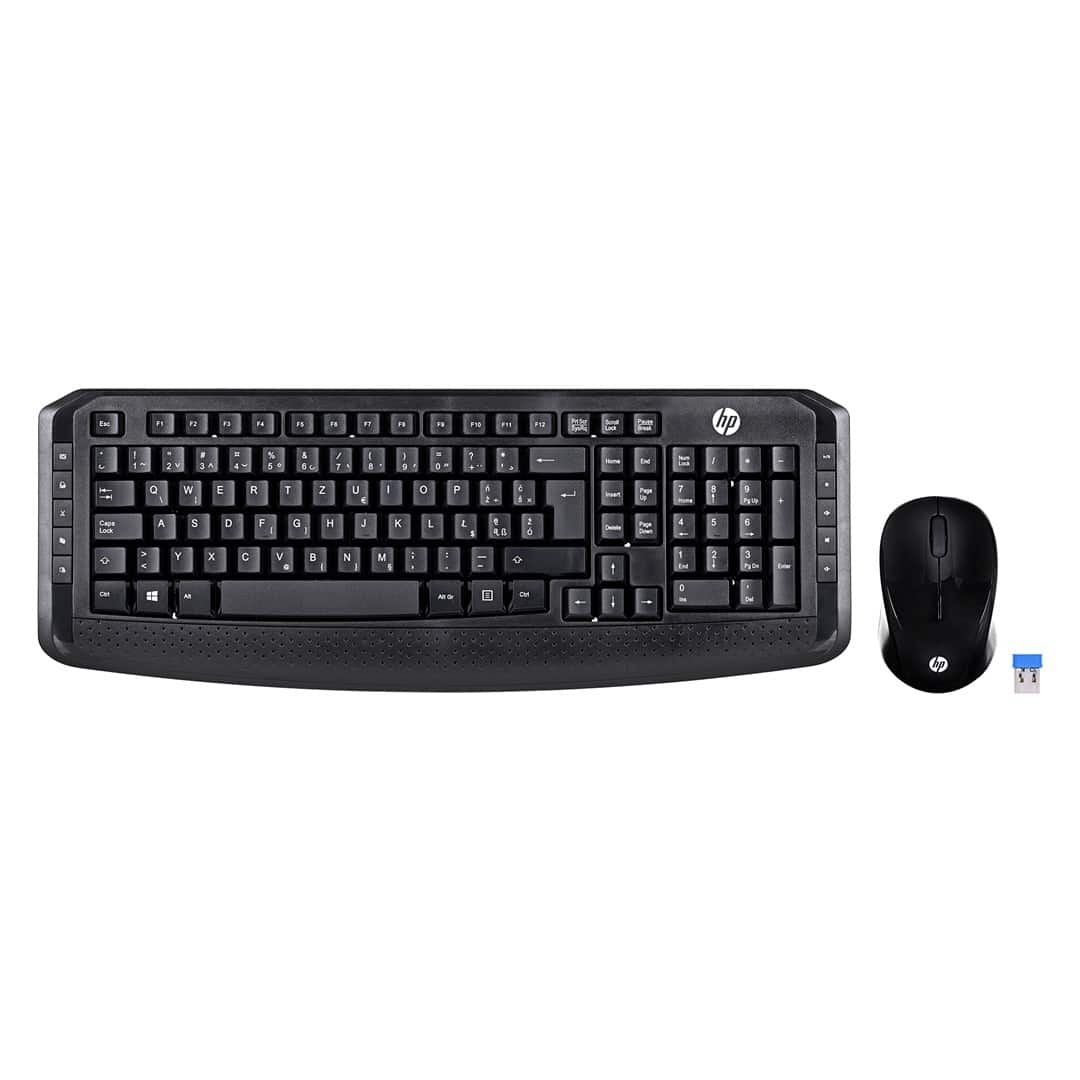 Zestaw klawiatura + mysz HP Wireless Keyboard and Mouse 300 bezprzewodowe czarne Polish Layout 3ML04AA#AKD — zdjęcie 1 z 8