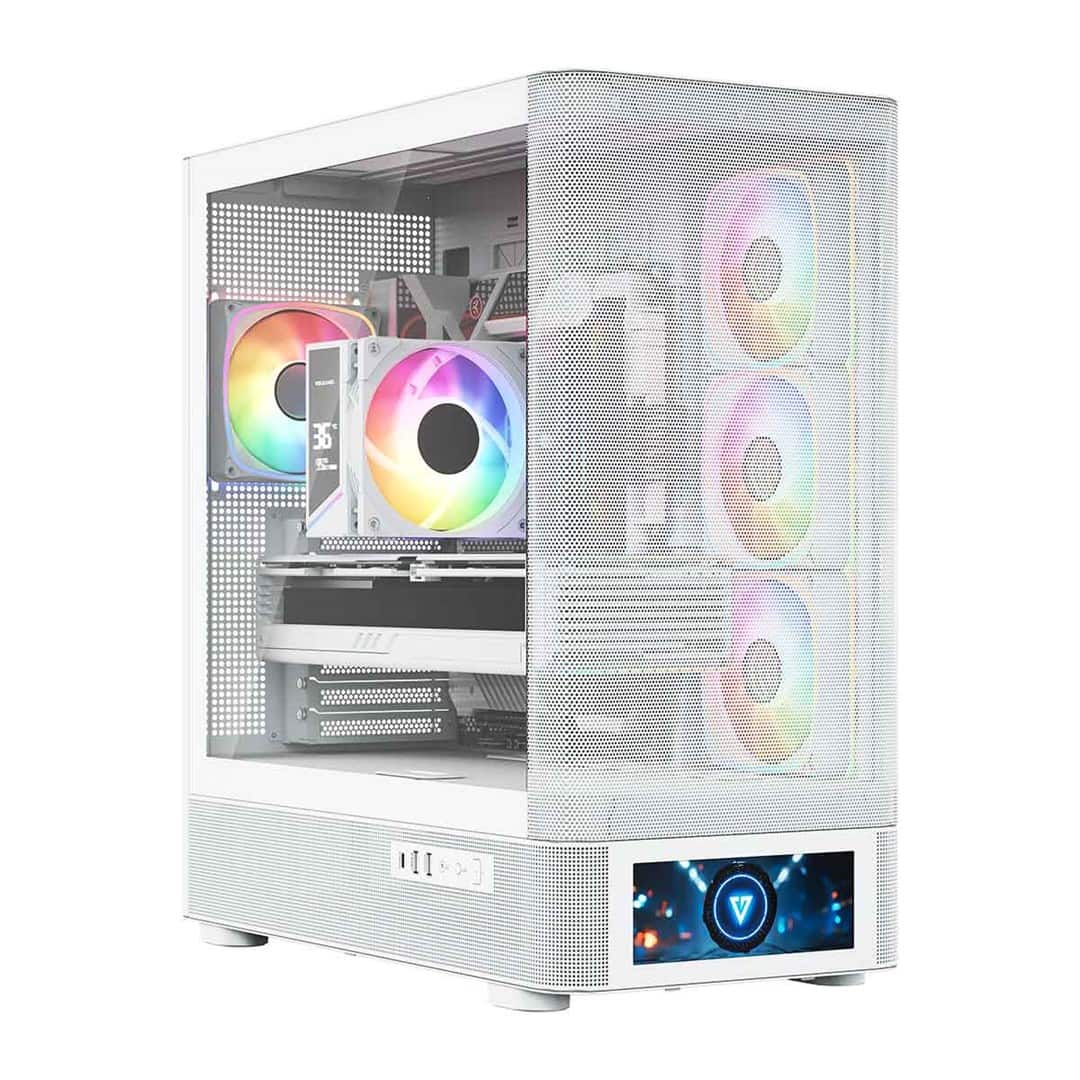 MODECOM OBUDOWA VOLCANO AQ 500 ARGB MIDI BIAŁA — zdjęcie 1 z 8