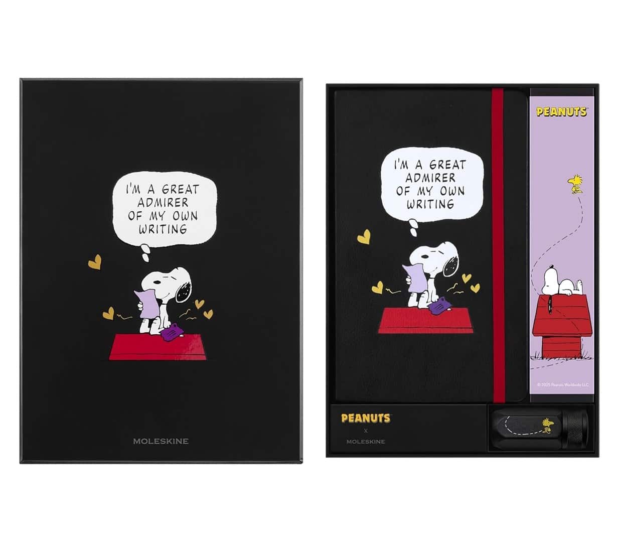 Moleskine Zestaw prezentowy Peanuts notatnik z kultową grafiką „Fistaszków” oraz 12 ołówków Blackwing z temperówką. — zdjęcie 1 z 6